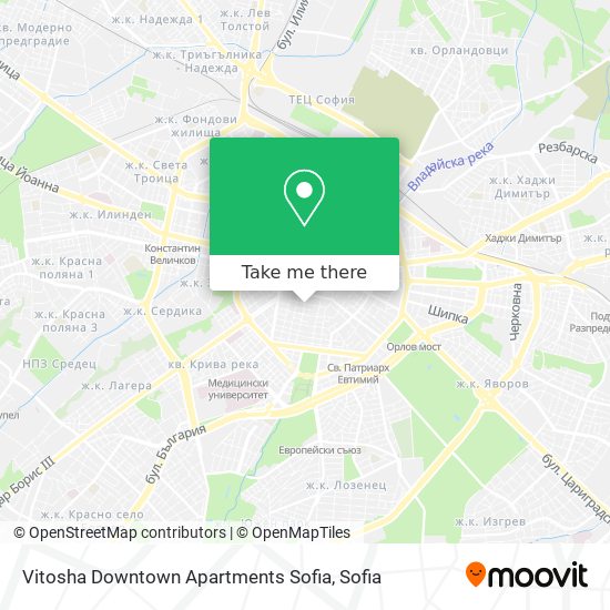Vitosha Downtown Apartments Sofia map