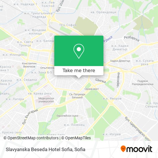 Карта Slavyanska Beseda Hotel Sofia