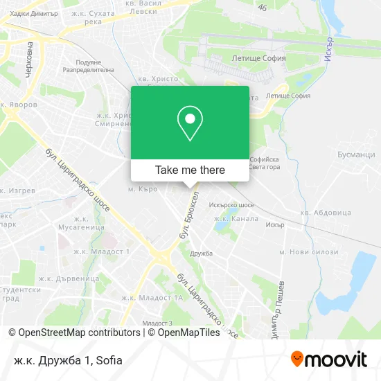 Карта ж.к. Дружба 1