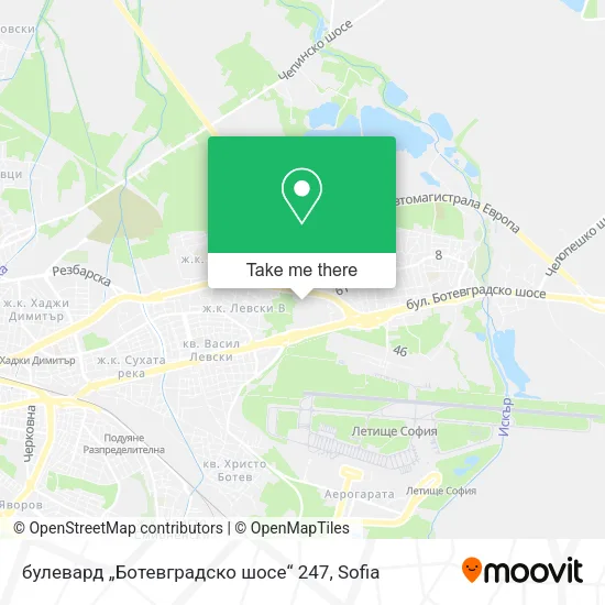 Карта булевард „Ботевградско шосе“ 247