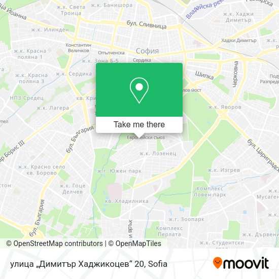 Карта улица „Димитър Хаджикоцев“ 20