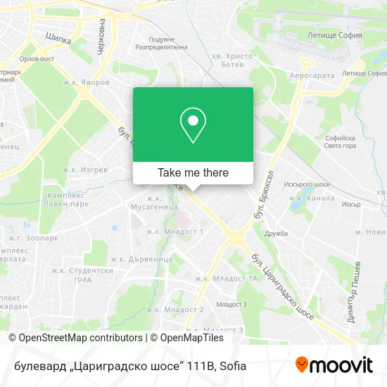 Карта булевард „Цариградско шосе“ 111В