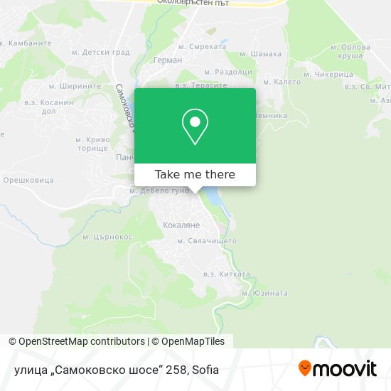 Карта улица „Самоковско шосе“ 258