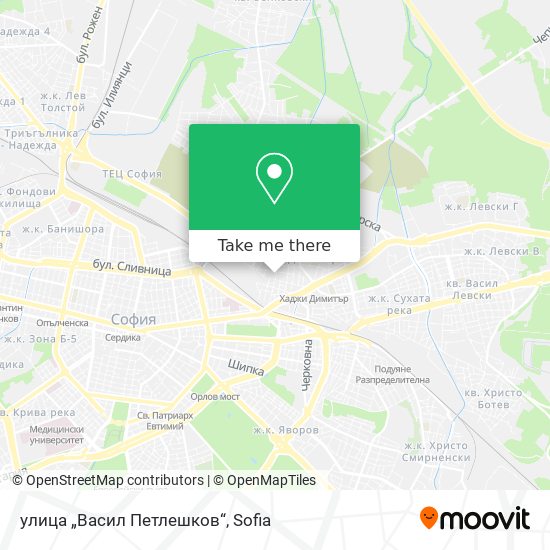 Карта улица „Васил Петлешков“