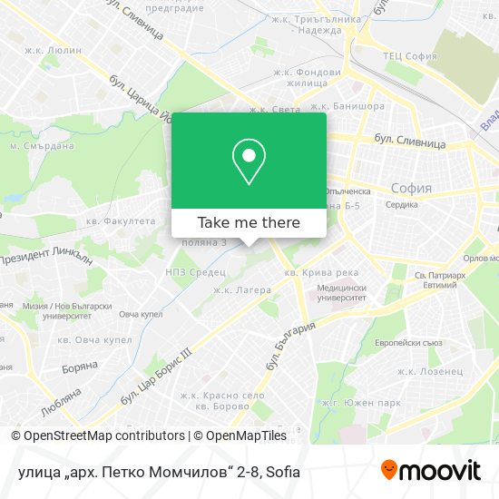 Карта улица „арх. Петко Момчилов“ 2-8