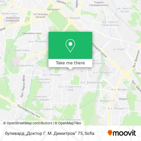 Карта булевард „Доктор Г. М. Димитров“ 75