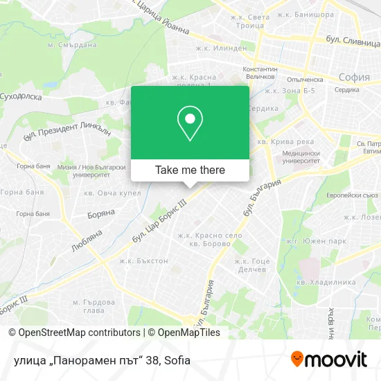 Карта улица „Панорамен път“ 38