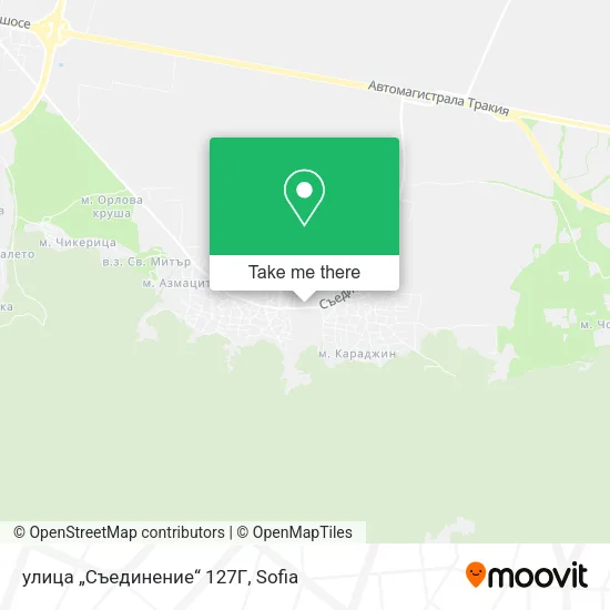 Карта улица „Съединение“ 127Г