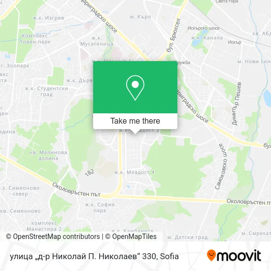 Карта улица „д-р Николай П. Николаев“ 330