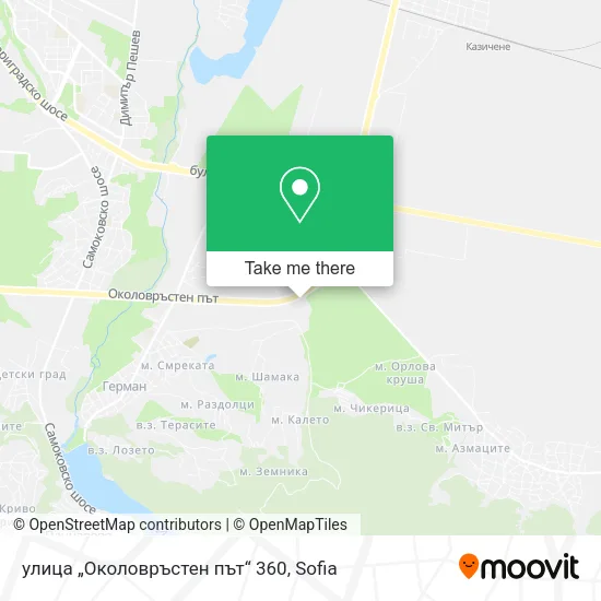 Карта улица „Околовръстен път“ 360