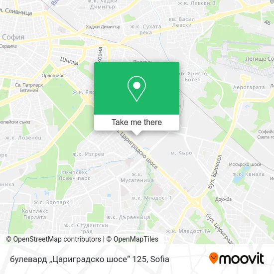 Карта булевард „Цариградско шосе“ 125