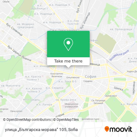 Карта улица „Българска морава“ 105