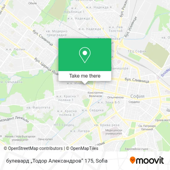 Карта булевард „Тодор Александров“ 175