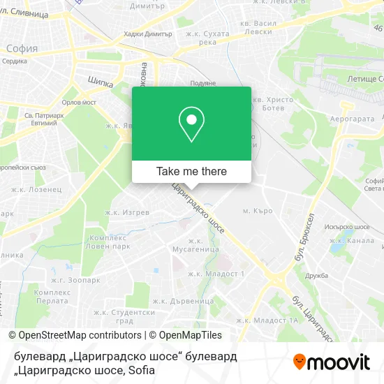 Карта булевард „Цариградско шосе“ булевард „Цариградско шосе