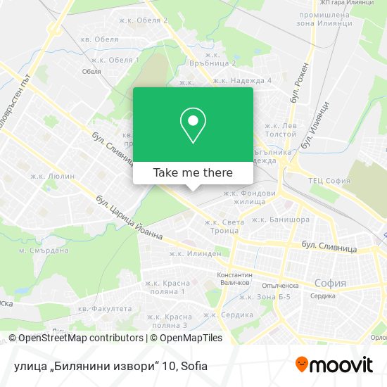 улица „Билянини извори“ 10 map