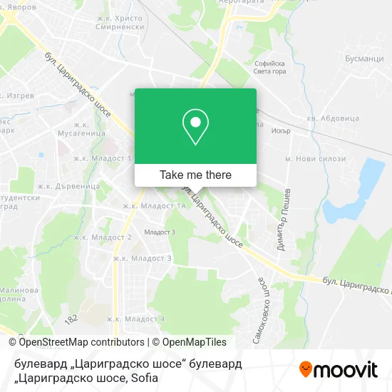 Карта булевард „Цариградско шосе“ булевард „Цариградско шосе