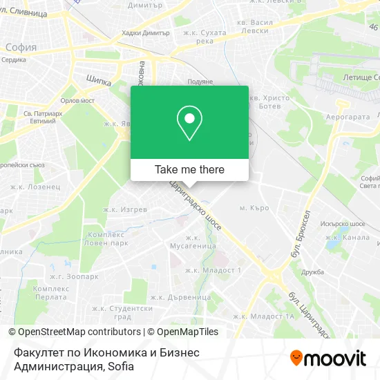 Карта Факултет по Икономика и Бизнес Администрация