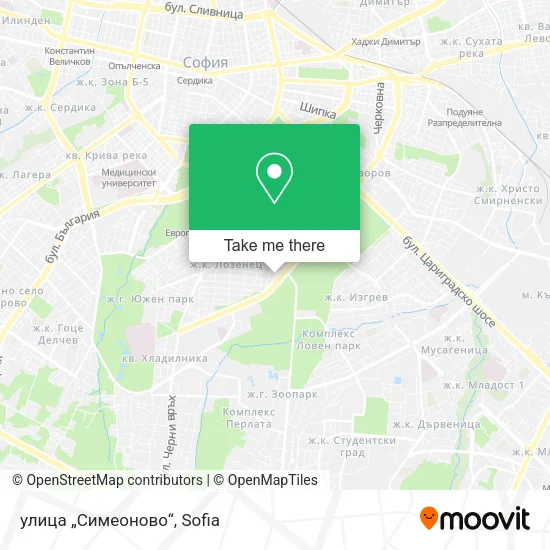 Карта улица „Симеоново“