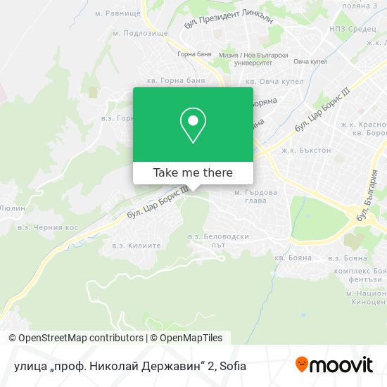 улица „проф. Николай Державин“ 2 map