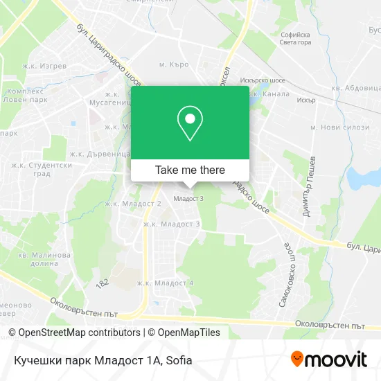 Карта Кучешки парк Младост 1А
