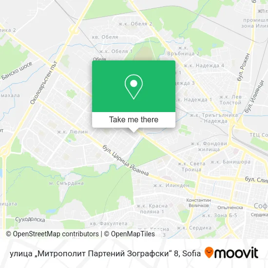 Карта улица „Митрополит Партений Зографски“ 8