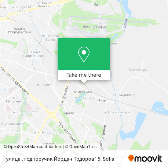 Карта улица „подпоручик Йордан Тодоров“ 6