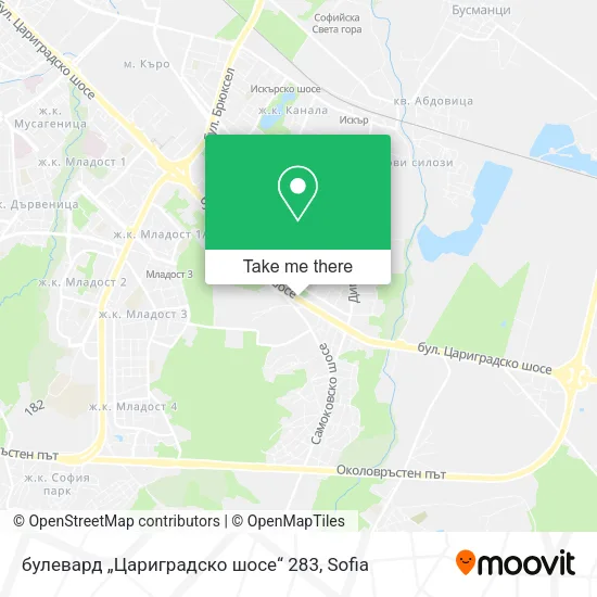 Карта булевард „Цариградско шосе“ 283