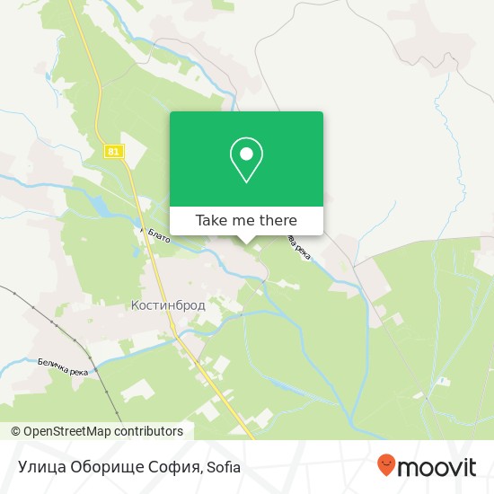 Улица Оборище София map