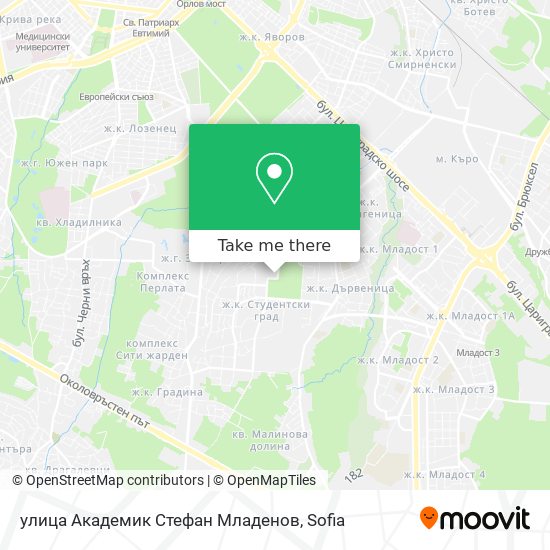 Карта улица Академик Стефан Младенов