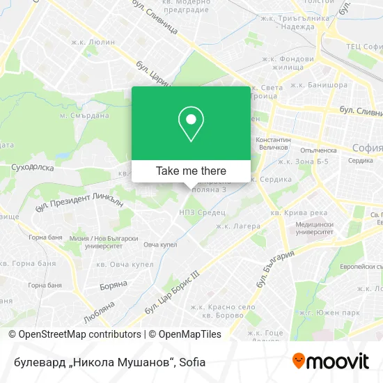 Карта булевард „Никола Мушанов“