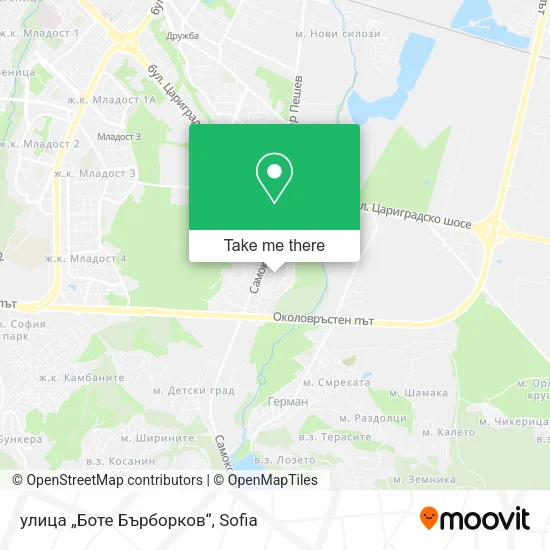 Карта улица „Боте Бърборков“