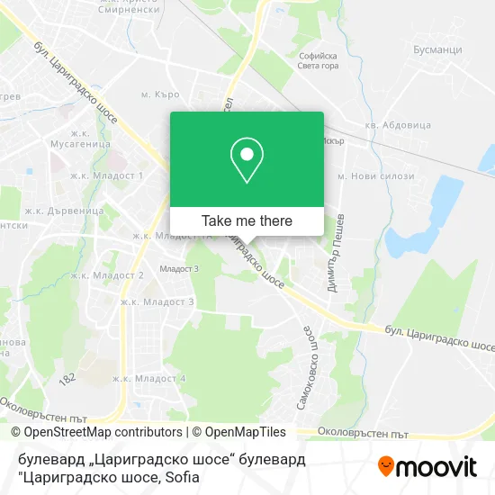 Карта булевард „Цариградско шосе“ булевард "Цариградско шосе