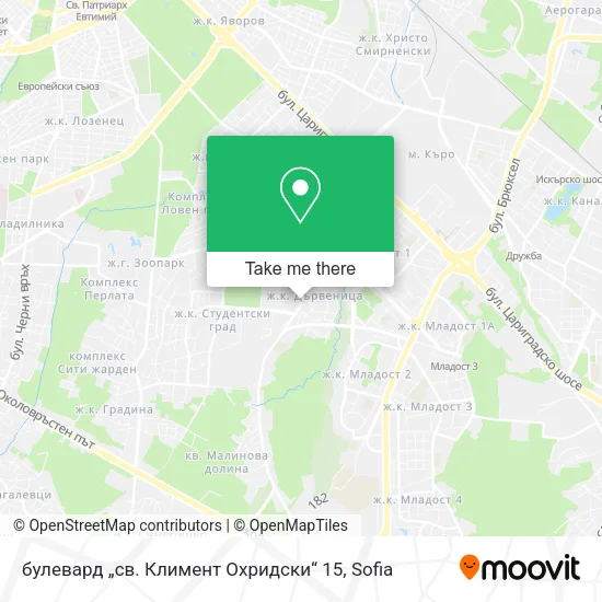 Карта булевард „св. Климент Охридски“ 15