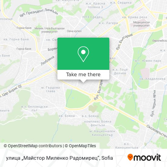 улица „Майстор Миленко Радомирец“ map