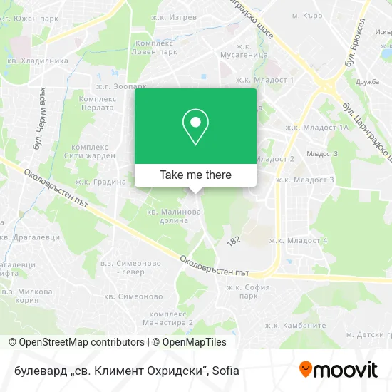 Карта булевард „св. Климент Охридски“