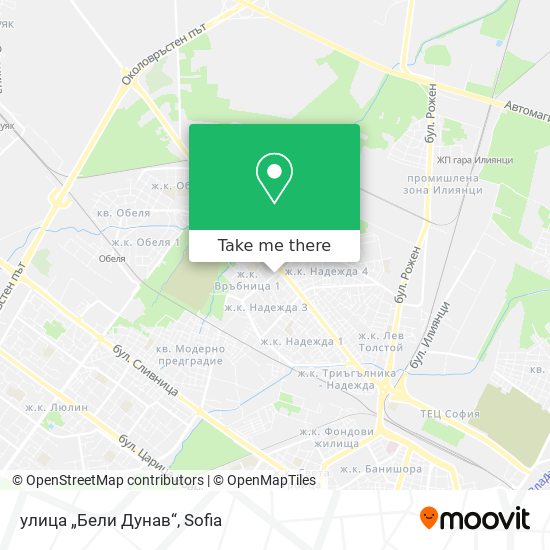 Карта улица „Бели Дунав“