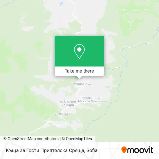 Карта Къща за Гости Приятелска Среща
