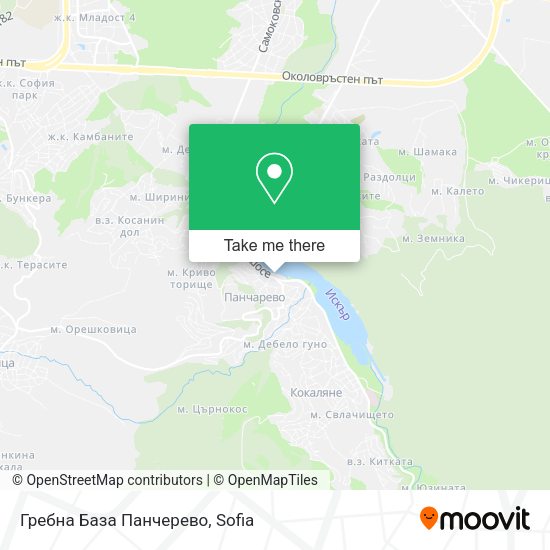 Гребна База Панчерево map