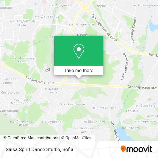 Карта Salsa Spirit Dance Studio