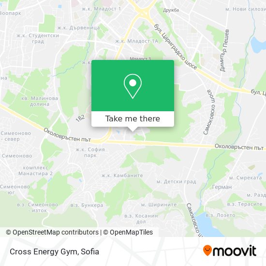 Cross Energy Gym map