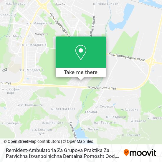 Remident-Ambulatoria Za Grupova Praktika Za Parvichna Izvanbolnichna Dentalna Pomosht Ood map