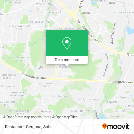 Карта Restaurant Gergana