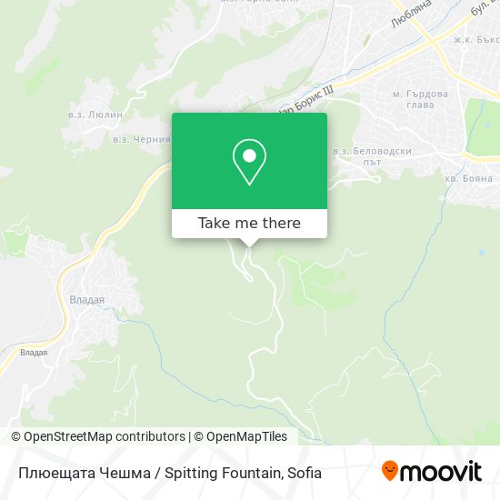 Плюещата Чешма / Spitting Fountain map