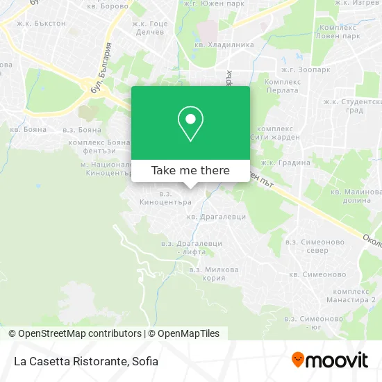 Карта La Casetta Ristorante