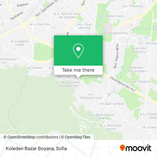 Koleden Bazar Boyana map