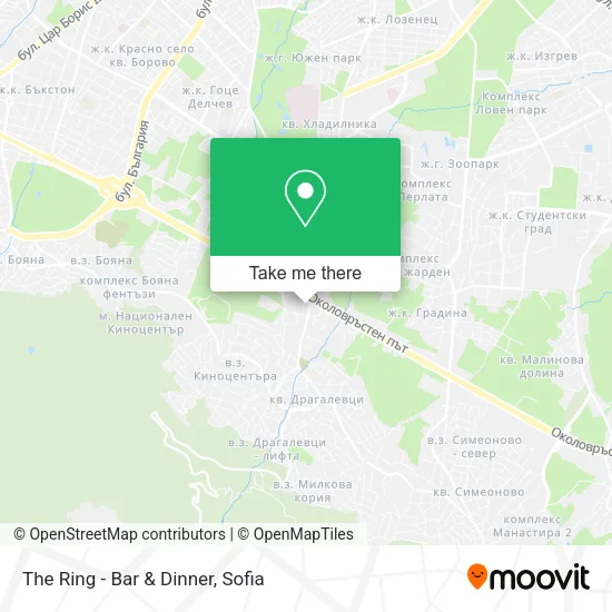 Карта The Ring - Bar & Dinner