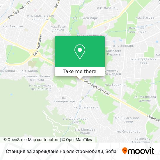 Станция за зареждане на електромобили map