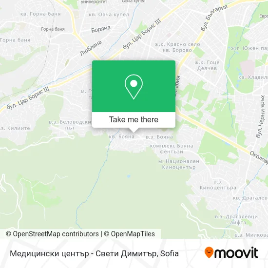 Карта Медицински център - Свети Димитър