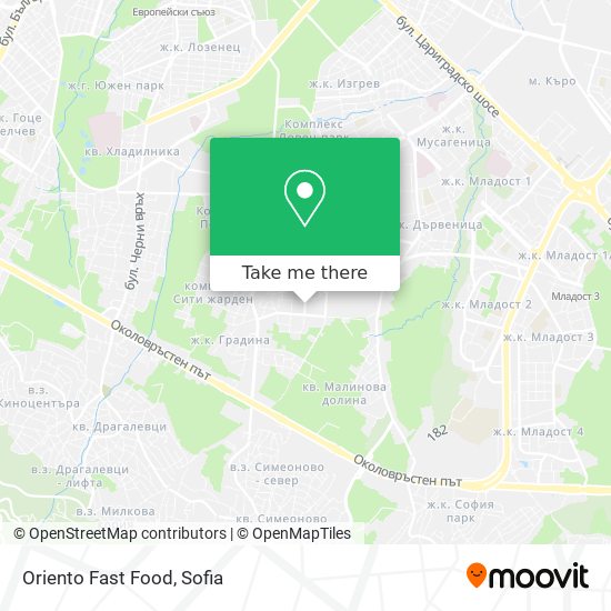 Oriento Fast Food map