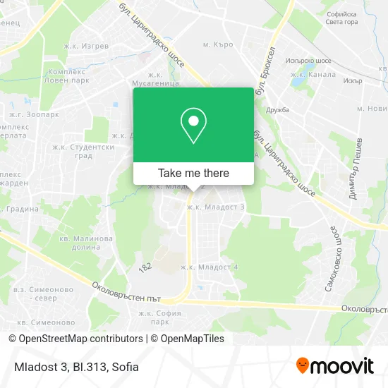 Карта Mladost 3, Bl.313